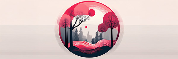 森と木のイラスト